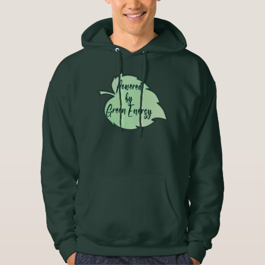 Powered by Green Energy St Patrick’s Day camiseta パーカ (正面)