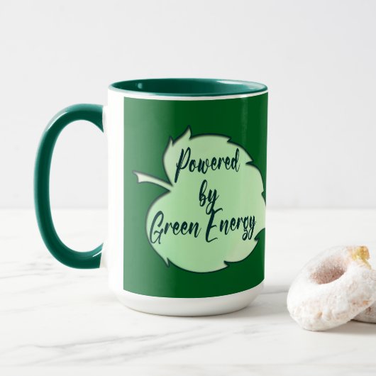 Powered by Green Energy St Patrick’s Day caneca マグカップ (ドーナツ付き)