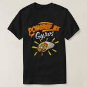 Powered By Gyros  Cute Mediterranean Dish Gift  Tシャツ (デザイン正面)