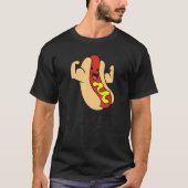 Powered By Hotdogs Hot Dog Tシャツ (正面)