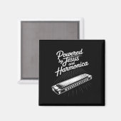 Powered By Jesus And Harmonica Christian Music  マグネット (正面/裏面)