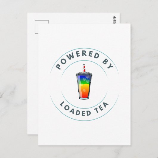 Powered by Loaded Tea ポストカード (正面/裏面)