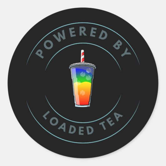 Powered by Loaded Tea ラウンドシール (正面)