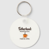 Powered by Love and CoffeeパパKeychain キーホルダー (正面)