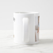 Powered by Love & Custom Name Photo Mug | Personal ジャンボコーヒーマグカップ (裏面)