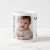 Powered by Love & Custom Name Photo Mug | Personal ジャンボコーヒーマグカップ (正面)