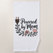 Powered By Mom ビーチタオル (正面)