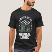 Powered by Neural Logic Funny Inspirational AI Tシャツ (正面)