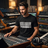 Powered by Oscillators – Retro Digital Wave Synth Tシャツ