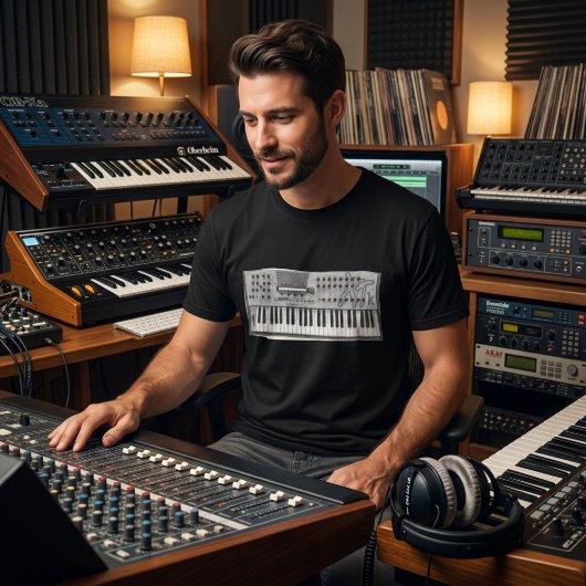 Powered by Oscillators – Retro Digital Wave Synth Tシャツ