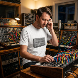 Powered by Oscillators – Vintage Semi Modular Synt Tシャツ