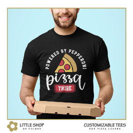 Powered by Pepperoni Pizza Lover's Customizable Tシャツ