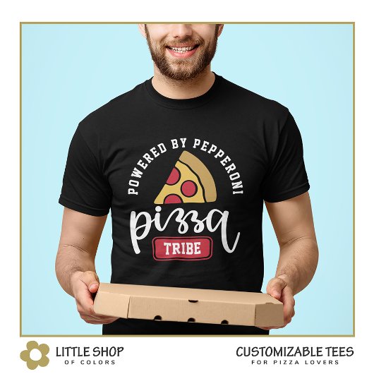 Powered by Pepperoni Pizza Lover's Customizable Tシャツ