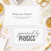 Powered by physics, private lessons 名刺