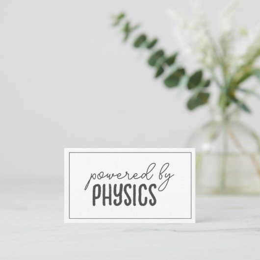 Powered by physics, private lessons 名刺 (スタンド正面)