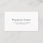 Powered by physics, private lessons 名刺 (裏面)