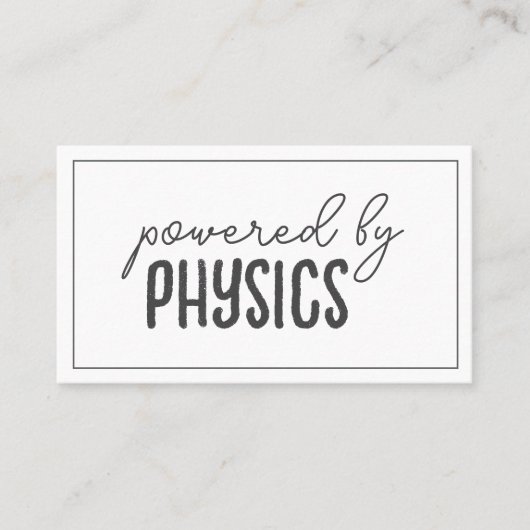Powered by physics, private lessons 名刺 (正面)