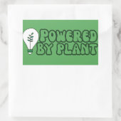 Powered by Plantsベジタリアンジム 長方形シール (バッグ)