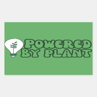 Powered by Plantsベジタリアンジム 長方形シール