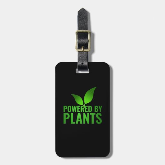 Powered By Plants -ビーガントレーニング ラゲッジタグ (正面縦)