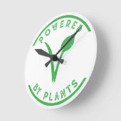 Powered by Plants ラウンド壁時計 (傾斜)