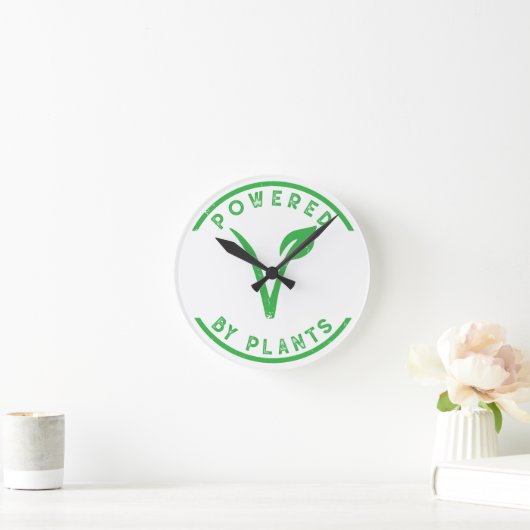 Powered by Plants ラウンド壁時計 (ホーム)