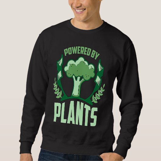 Powered By Plants Veganism Plant Based Lifestyle V スウェットシャツ (正面)