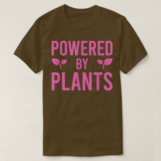 Powered By Plants Vegetarian Vegan Workout Plant P Tシャツ (デザイン正面)