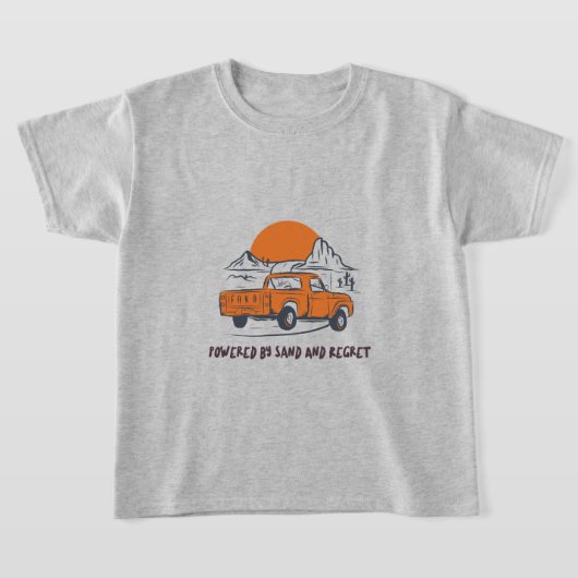 Powered By Sand And Regret Desert Camping Tシャツ (レイダウン)