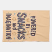 Powered by Snacks Imagination Funny Food Quote Typ キッチンタオル (横)