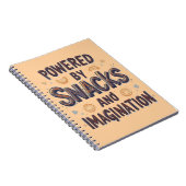 Powered by Snacks Imagination Funny Food Quote Typ ノートブック (右側)