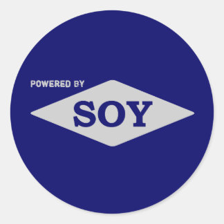 Powered by Soy sticker ラウンドシール