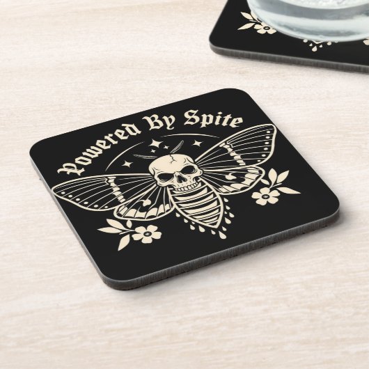 "Powered By Spite"  Drink Coaster コースター (左側)