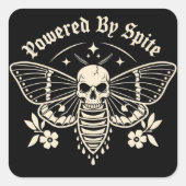 "Powered By Spite" Sticker スクエアシール (正面)