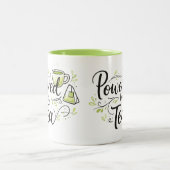 Powered By Tea Cute Teacup Tea Bag Illustration ツートーンマグカップ (中央)