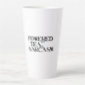 Powered by Tea & Sarcasm カフェラテマグ (正面)