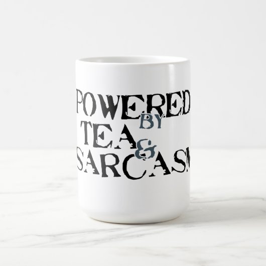 Powered by Tea & Sarcasm コーヒーマグカップ (中央)