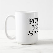 Powered by Tea & Sarcasm コーヒーマグカップ (左)