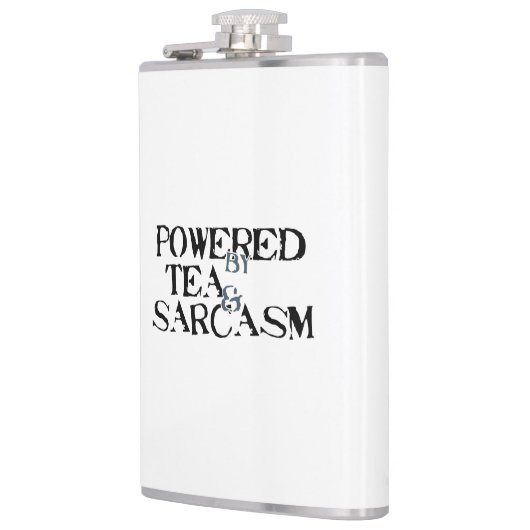 Powered by Tea & Sarcasm フラスク (左)