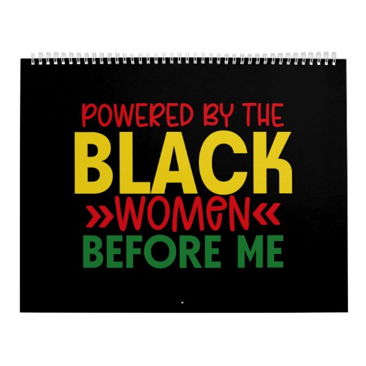 Powered By The Black Women Before Me Black History カレンダー (カバー)