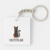 Powered by Tortitude Funny Cat Graphic キーホルダー (裏面)