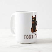 Powered by Tortitude Funny Cat Graphic コーヒーマグカップ (正面左)