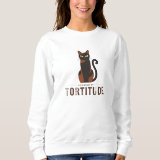 Powered by Tortitude Funny Cat Graphic スウェットシャツ