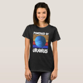 Powered By URANUS Retro Solar System Planet Design Tシャツ (正面フル)