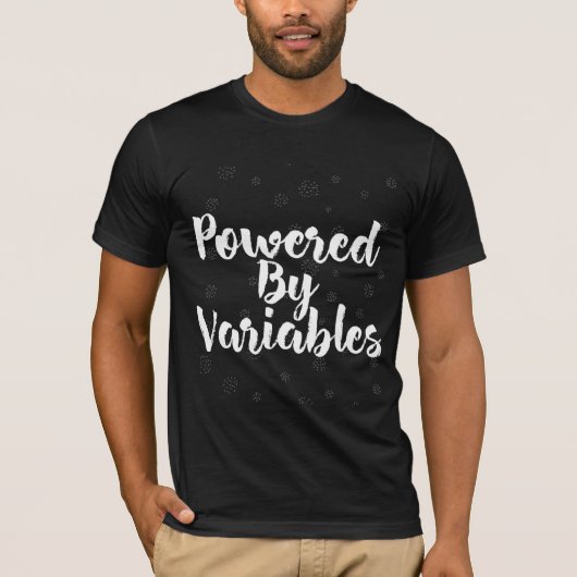 Powered By Variables数値代数先生 Tシャツ (正面)