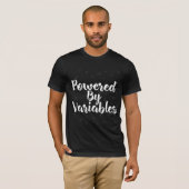Powered By Variables数値代数先生 Tシャツ (正面フル)