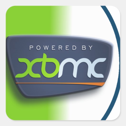 Powered By XBMCステッカー スクエアシール (正面)