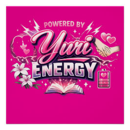 Powered by Yuri Energy | Girls’ Love Anime Design ポスター