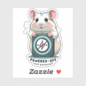 Powered Off Not Personal – Introvert Life funny シール (シート)