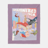 Powered Pack Metropolisすごいイラストレーション フリースブランケット (正面)